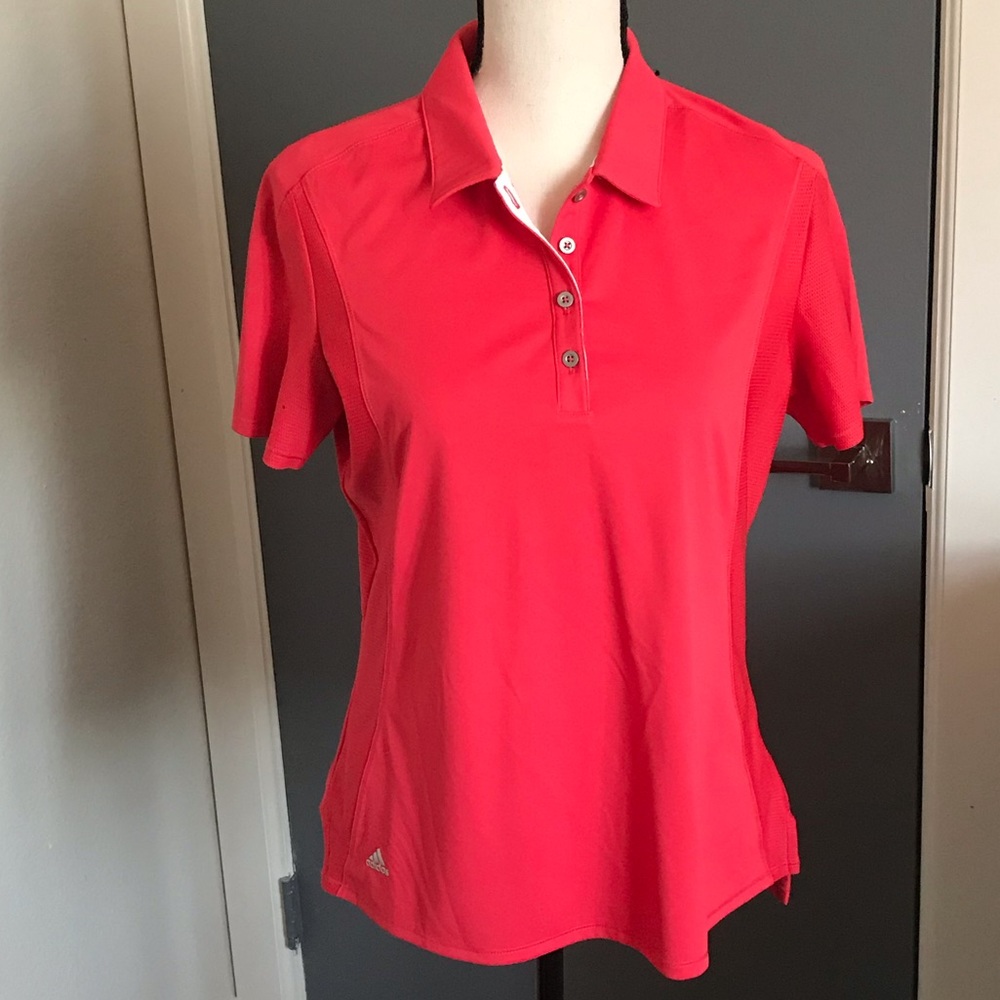 Pink collared sports top